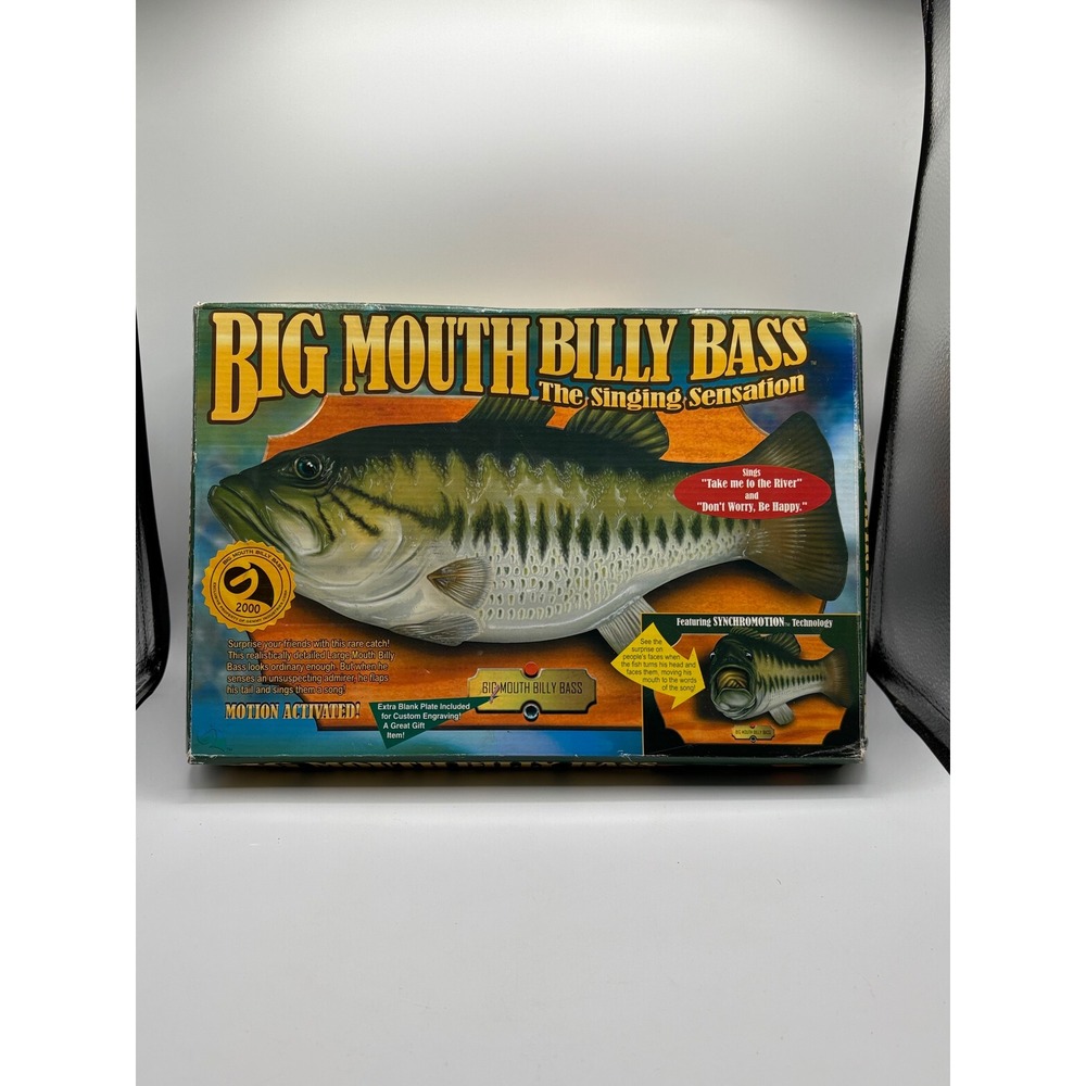 Vintage 1999 Gemmy Big Mouth Billy Bass Singing Sensation Animatronic Fish